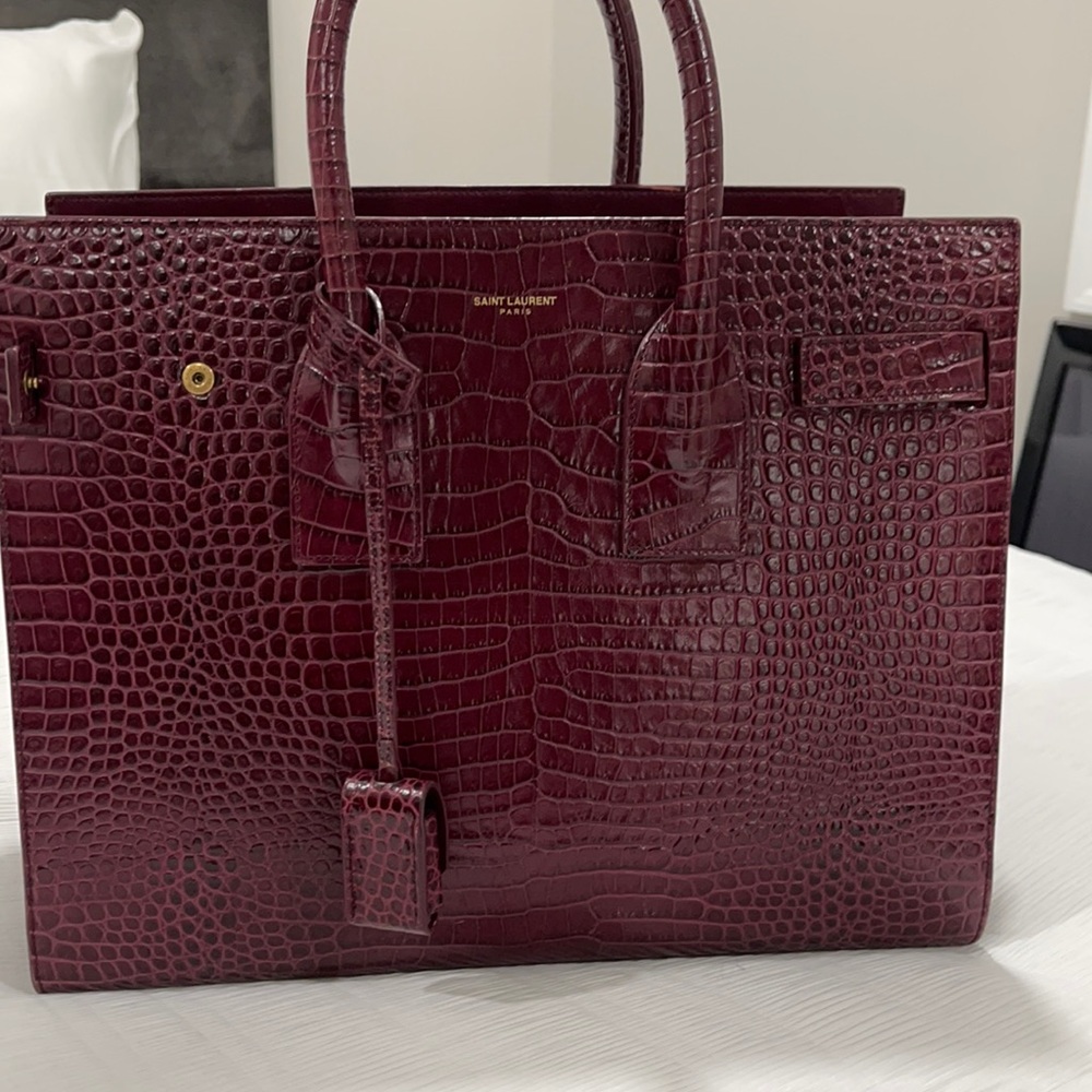 Saint Laurent Sac De Jour Crocodille Satchel - Picture 1 of 5